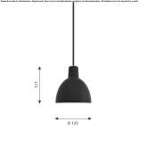 Aluminum hanging lamp Enetai