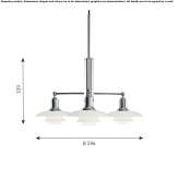 Aluminum LED chandelier Monroyo