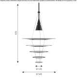 Aluminum hanging lamp Jaen