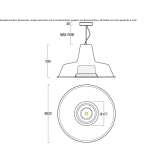 Lampa wisząca LED z aluminium malowanego proszkowo Simian