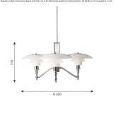 Żyrandol aluminiowy LED Monroyo