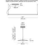 LED hanging lamp made of anodized aluminum Hantesti