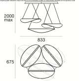 LED hanging lamp made of PMMA Pitres