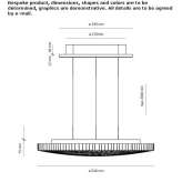 LED hanging lamp made of technopolymer Zurow