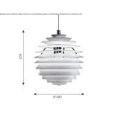 Aluminiowa lampa wisząca LED Monroyo