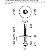 Adjustable metal LED pendant lamp Mellach