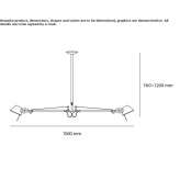 Obrotowa aluminiowa lampa wisząca Thedford