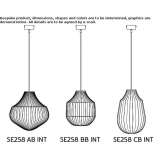 Lampa wisząca z dmuchanego szkła Rybie