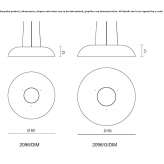 Aluminum hanging lamp with a dimmer Mansigne