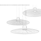 Acoustic, dimmable fabric hanging lamp Paipa