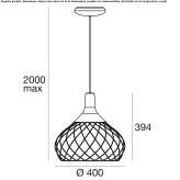 Metal LED hanging lamp Acton