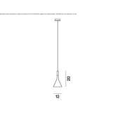 Cementowa lampa wisząca LED Recanati