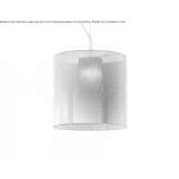 LED hanging lamp made of polyester Alesanco