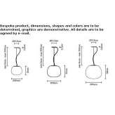 Lampa wisząca z dmuchanego szkła Lofall