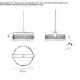 Obrotowa aluminiowa lampa wisząca Digoin