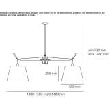 Obrotowa lampa wisząca z funkcją ściemniania Thedford