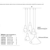 Lampa wisząca z polietylenu Ogra