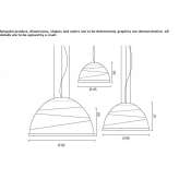 Aluminum hanging lamp Ollolai