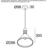 Lampa wisząca LED ze szkła Langlade