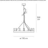 Metalowa lampa wisząca Duffel