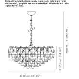 Blown glass chandelier Plan