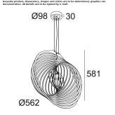 Metalowa lampa wisząca LED Derovere