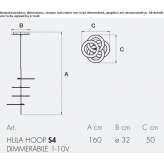 Aluminum LED hanging lamp Ersingen