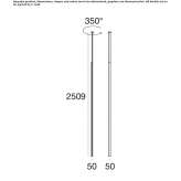 LED hanging lamp made of aluminum and PMMA with a socket Plate