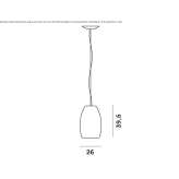 Lampa wisząca LED z dmuchanego szkła Stokkem