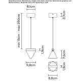 Crystal LED hanging lamp Kadarkut