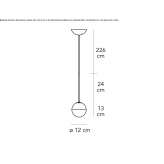 Lampa wisząca LED z dmuchanego szkła Talysarn