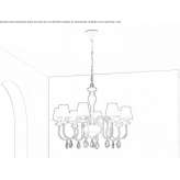 Metal chandelier with crystals Uvalde