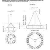 LED hanging lamp made of PVC Itxassou