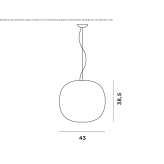 Lampa wisząca LED z dmuchanego szkła Marfa