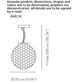 Lampa wisząca z dmuchanego szkła Locking