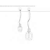 LED hanging lamp, chrome-plated Uvalde