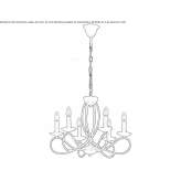 Metal chandelier Uvalde