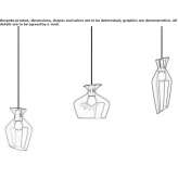 LED hanging lamp made of glass Marcas