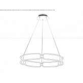 Aluminum LED hanging lamp Uvalde