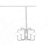 Metal LED hanging lamp Uvalde