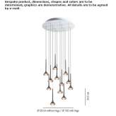 Crystal LED hanging lamp Zillmere