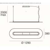 LED hanging lamp made of PMMA Mompach