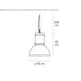 Lampa wisząca z malowanego metalu Groden