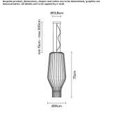 Lampa wisząca z dmuchanego szkła Wishaw