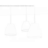 Aluminum LED hanging lamp Pastora