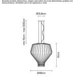 Szklana lampa wisząca Wishaw