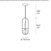 Lampa wisząca z dmuchanego szkła Judsonia