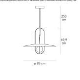 LED hanging lamp made of blown glass Judsonia