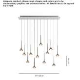 Crystal LED hanging lamp Zillmere