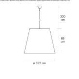 Lampa wisząca z polietylenu Cegama